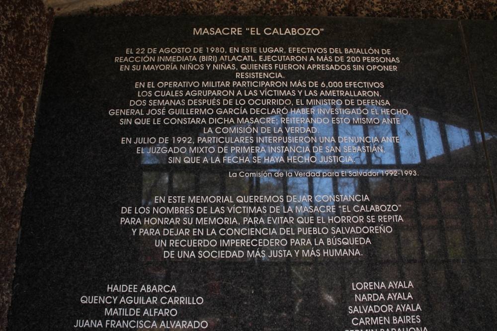 Lugar donde se dio la Masacre del Calabozo, San Vicente. / Archivo DEM. 