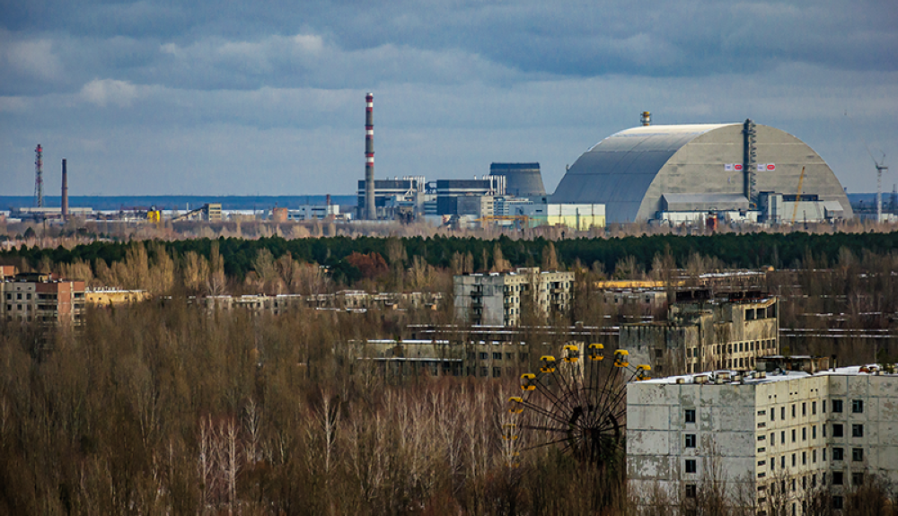 Vista de la ciudad de Pripyat abandonada tras el accidente de la planta nuclear de Chernobil, Ucrania.