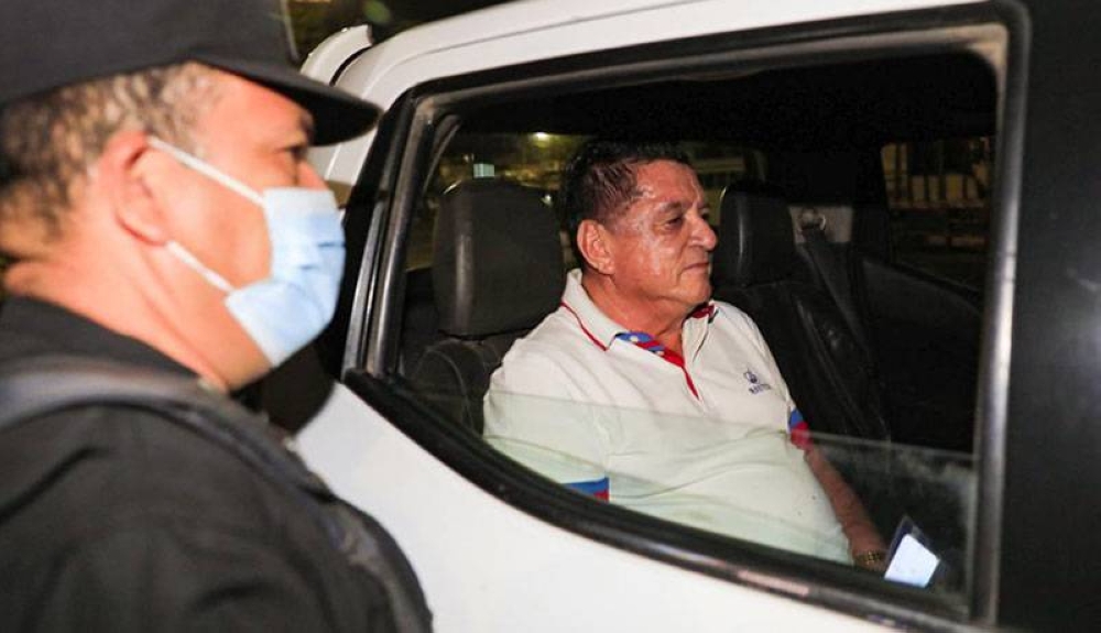 Captura del empresario Catalino Miranda  la noche del sábado.