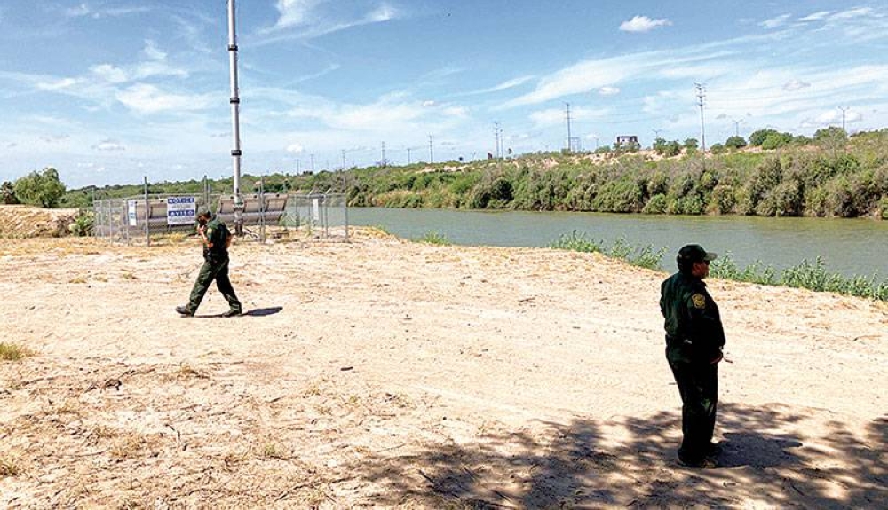 La patrulla fronteriza estadounidense a la orilla del Río Bravo. / Y. Magaña