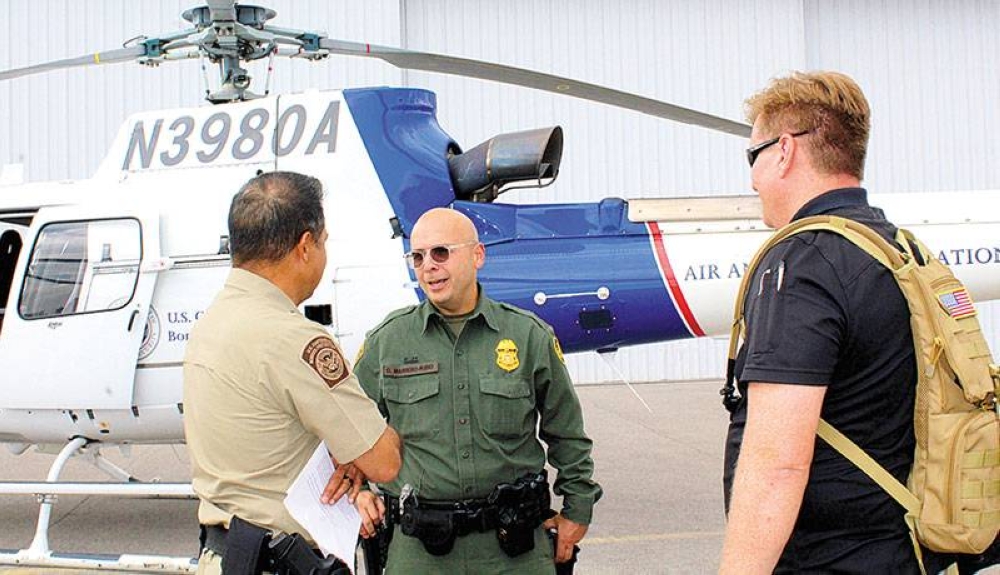 La unidad aérea de la Patrulla Fronteriza dispone helicópteros para el rescate de migrantes. /Y.Magaña
