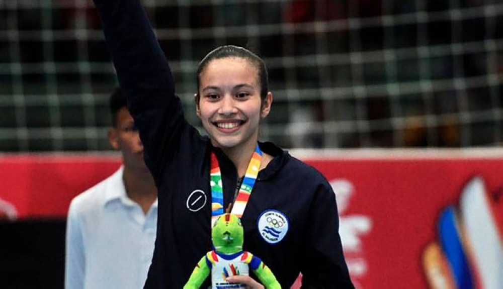 11.53 fue el resultado que obtuvo Alexa Grande en la final de viga en equilibrio.