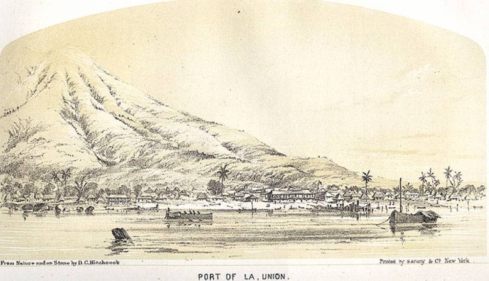 Grabado metálico estadounidense del puerto de La Unión, realizado en la década de 1850. / DEM