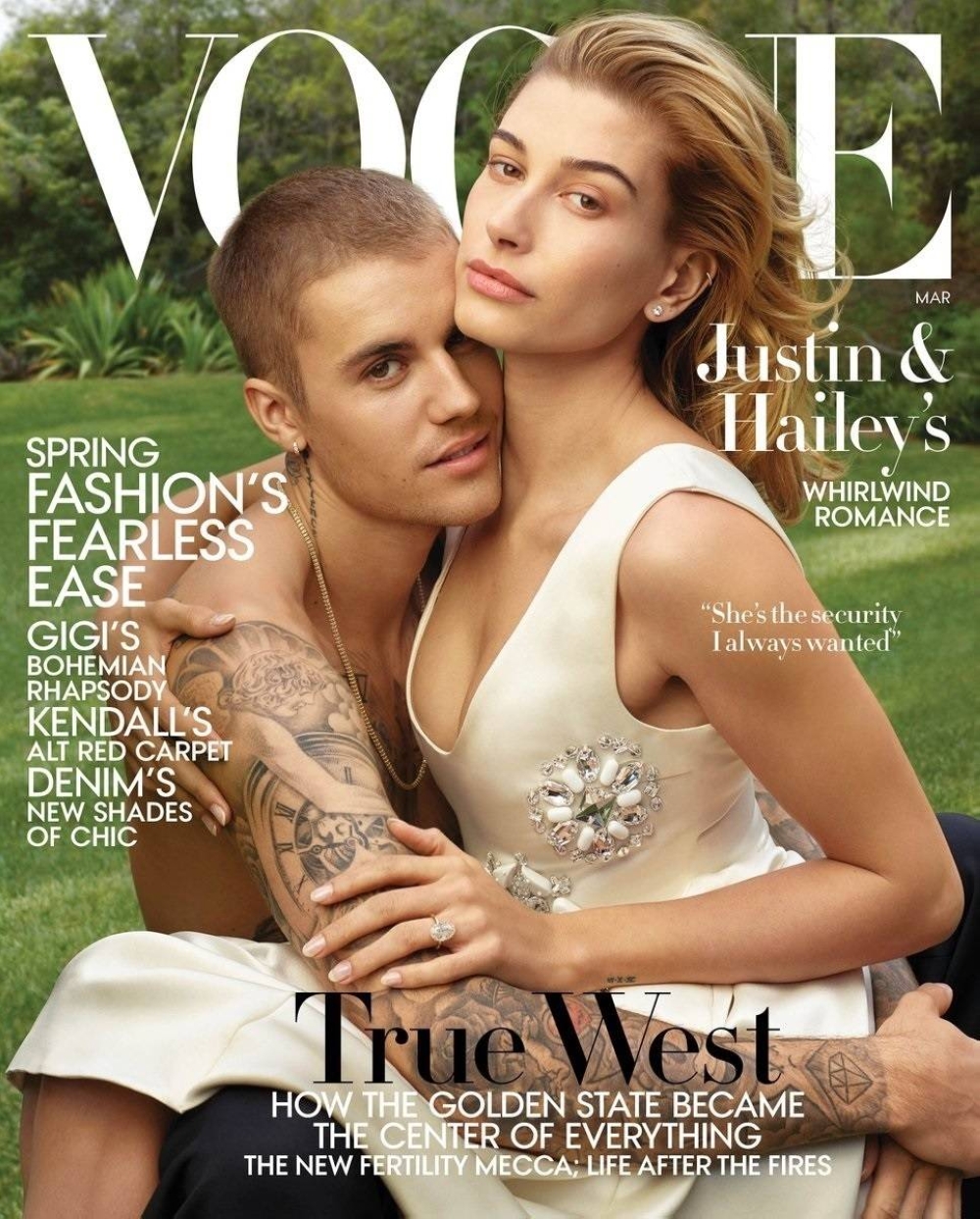 Justin Bieber y Hailey Baldwin en la portada de VOGUE / Europa Press