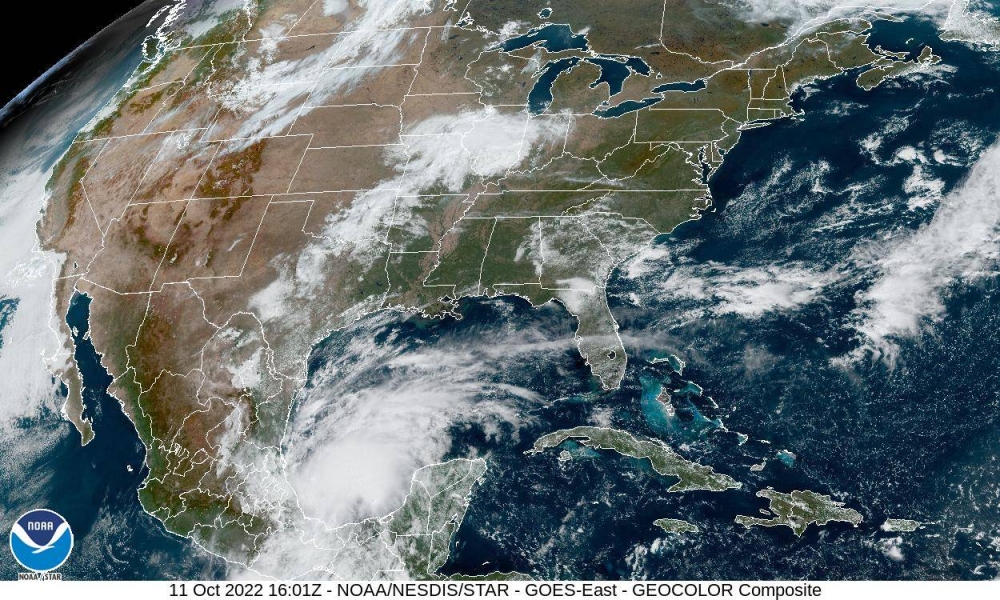 Imagen de satélite de la formación de la depresión tropical. NOAA