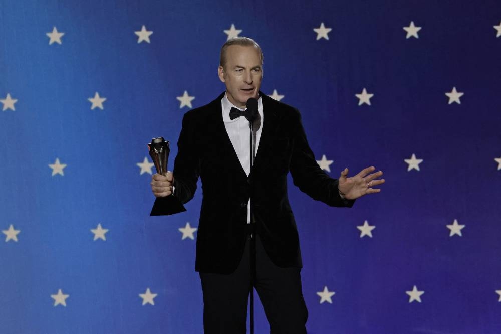 Bob Odenkirk accepts the award for Outstanding Actor in a Drama Series 