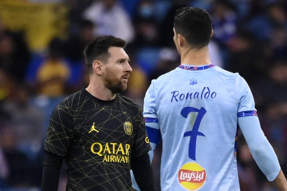 Messi y Cristiano Ronaldo se reencontraron en el duelo entre el PSG y las estrellas de Arabia Saudita / AFP