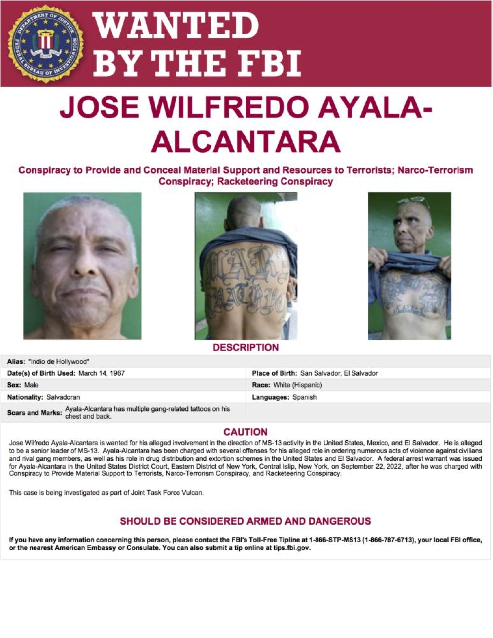 jose-wilfredo-ayala-alcantara FBI