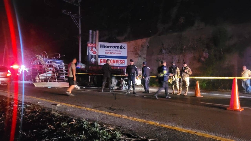 Las autoridades verificaron el accidente de tránsito en horas de la madrugada. / PNC.