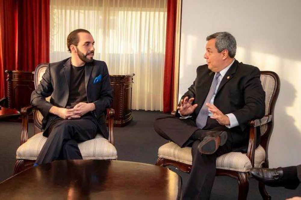 Mossi se reunió en junio de 2019 con el presidente de la República, Nayib Bukele. / Presidencia.