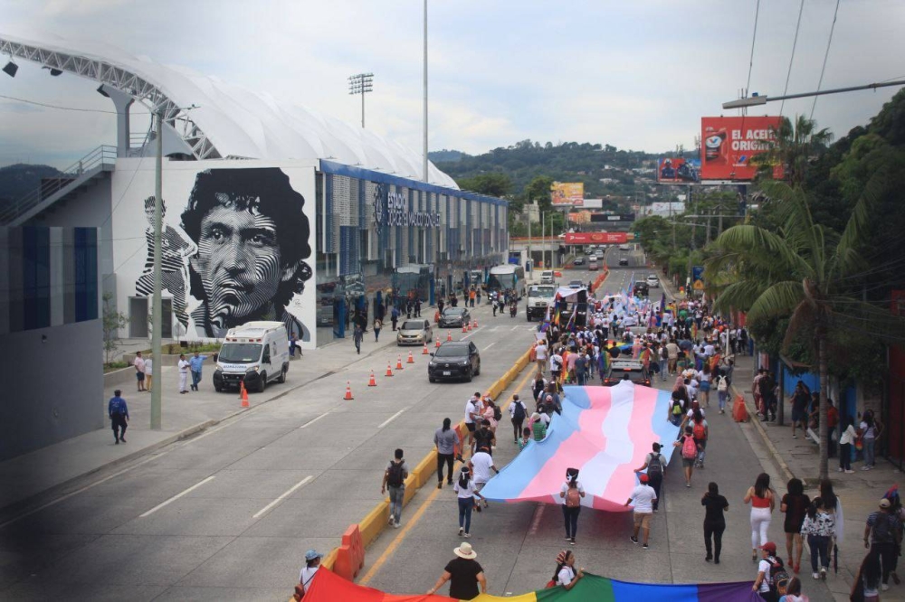 La marcha por el orgullo LGBT avanzó por la 49 avenida. / Gabriel Aquino.