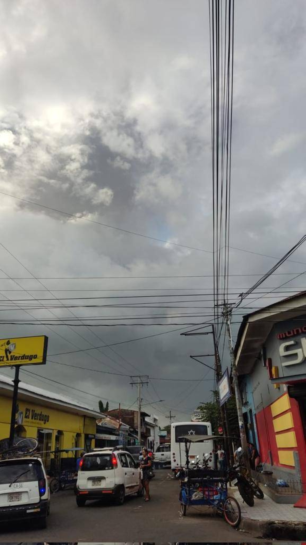 Desde Chinandega, un poblado de Nicaragua así luce el volcán San Cristobal Foto de SINAPRED Nicaragua 