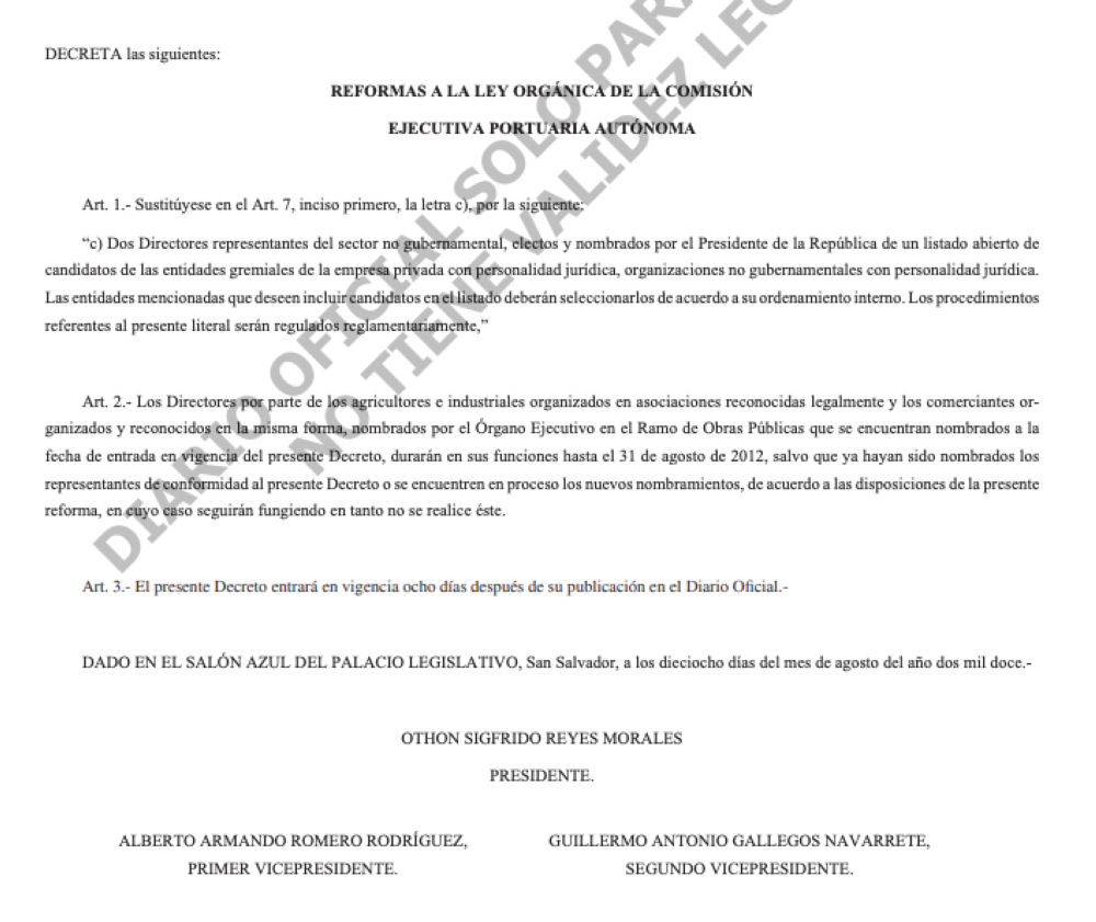 En la reforma aprobada el 18 de agosto de 2012 declarada inconstitucional en 2016 se argumentó que 