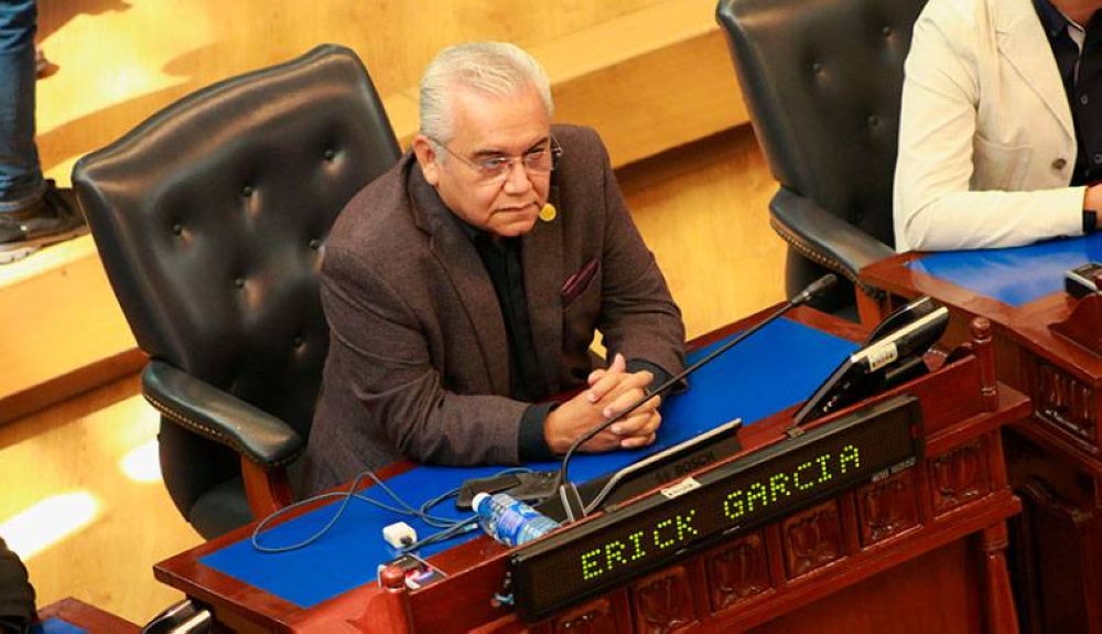 En la curul de Erick García, se sentó un diputado suplente de Nuevas Ideas. / F. Valle