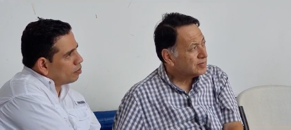 Guillermo Portillo, de Poder Ciudadano, y el secretario general del PCN, Manuel Rodríguez. / PCN