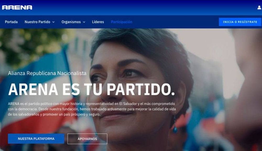 En su web arena.org.sv, Arena tiene un portal de transparencia pero al cliclearlo no redirige a algún sitio.