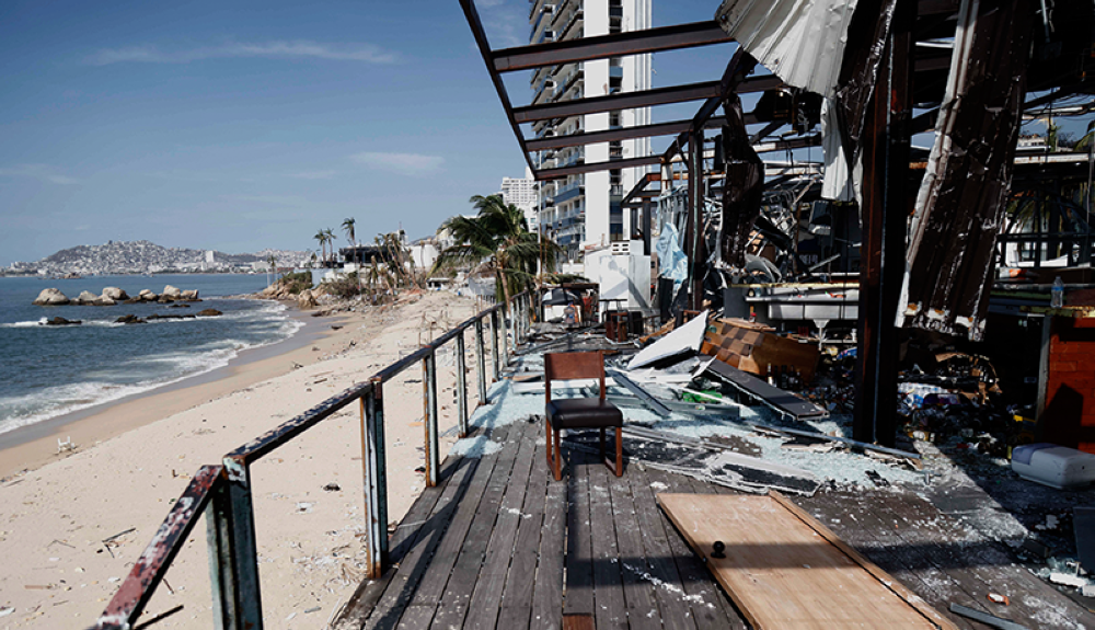 Vista de los daños tras el paso del huracán Otis en Acapulco, estado de Guerrero, México, el 26 de octubre