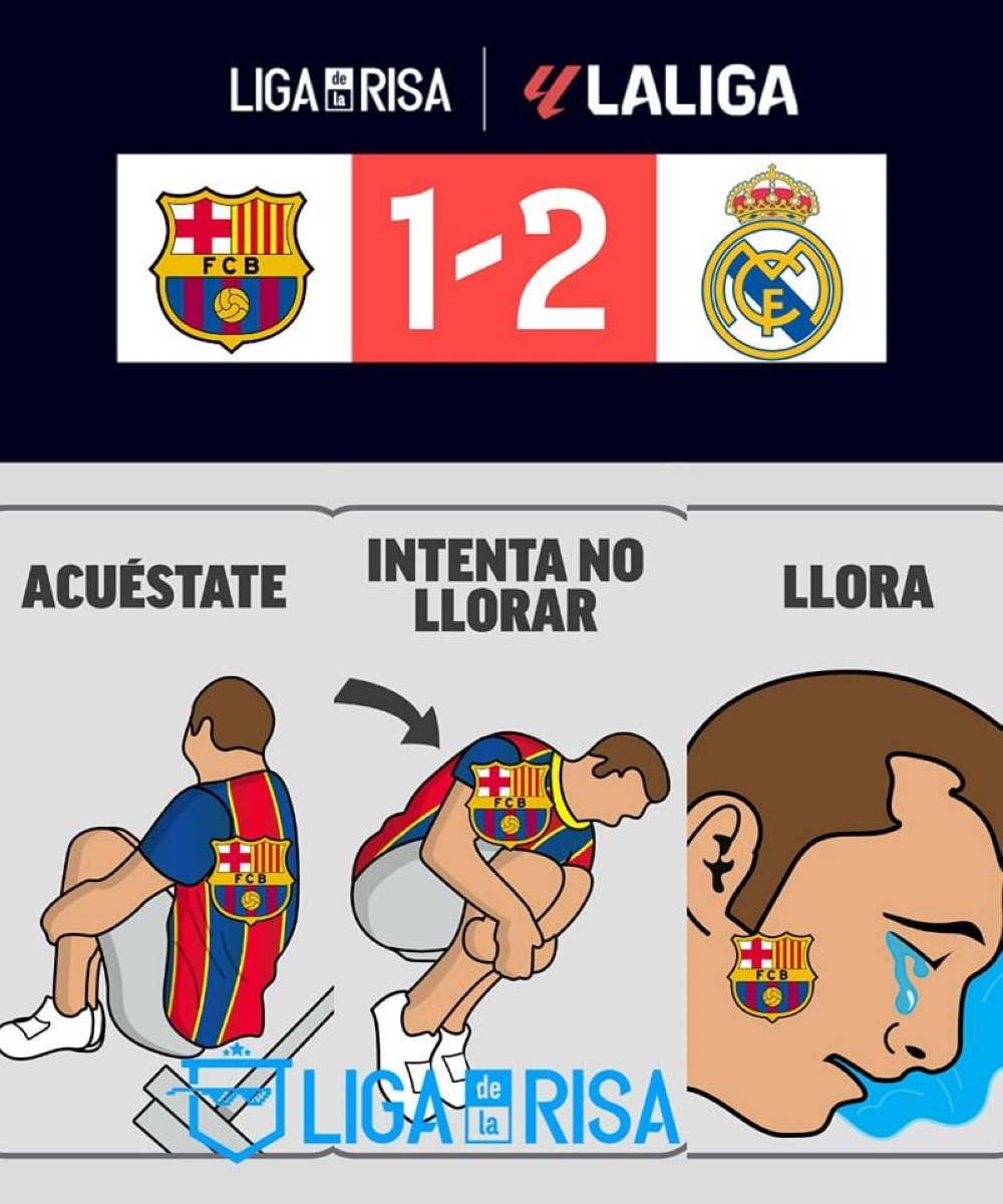 Barcelona perdió ante el Real Madrid. / Liga de la Risa