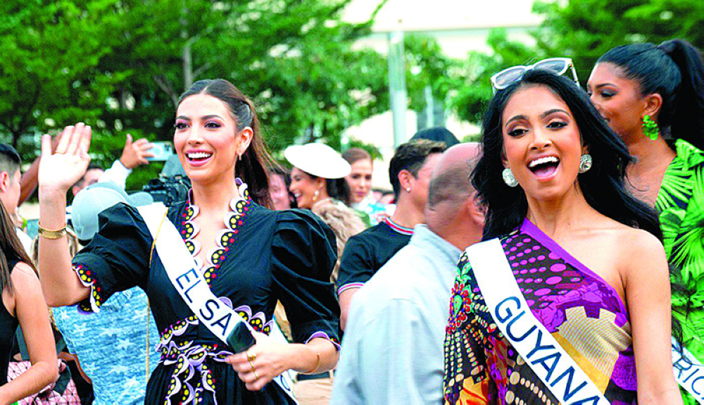 Miss El Salvador no solo mostró belleza y porte, sino también una actitud ganadora, en la que se lució como líder del tour.Foto DEM