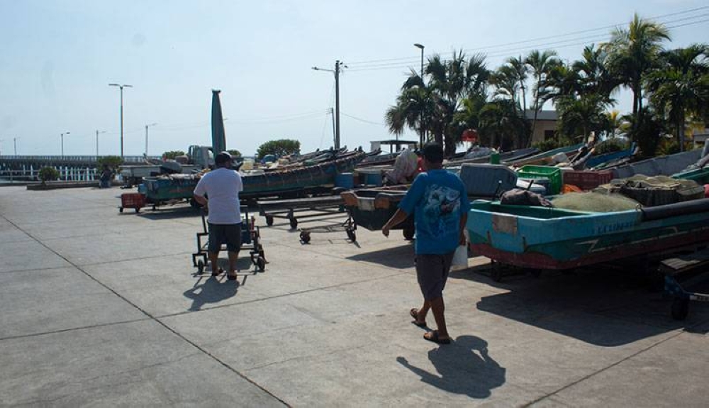 Muchos pescadores se encuentran sin opción de realizar su oficio debido a que el muelle no está habilitado. / Foto: Emerson Del Cid