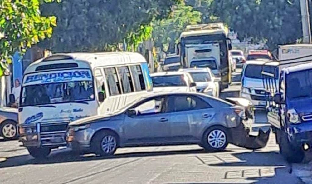 Accidente de tránsito ocurrido en Santa Tecla.