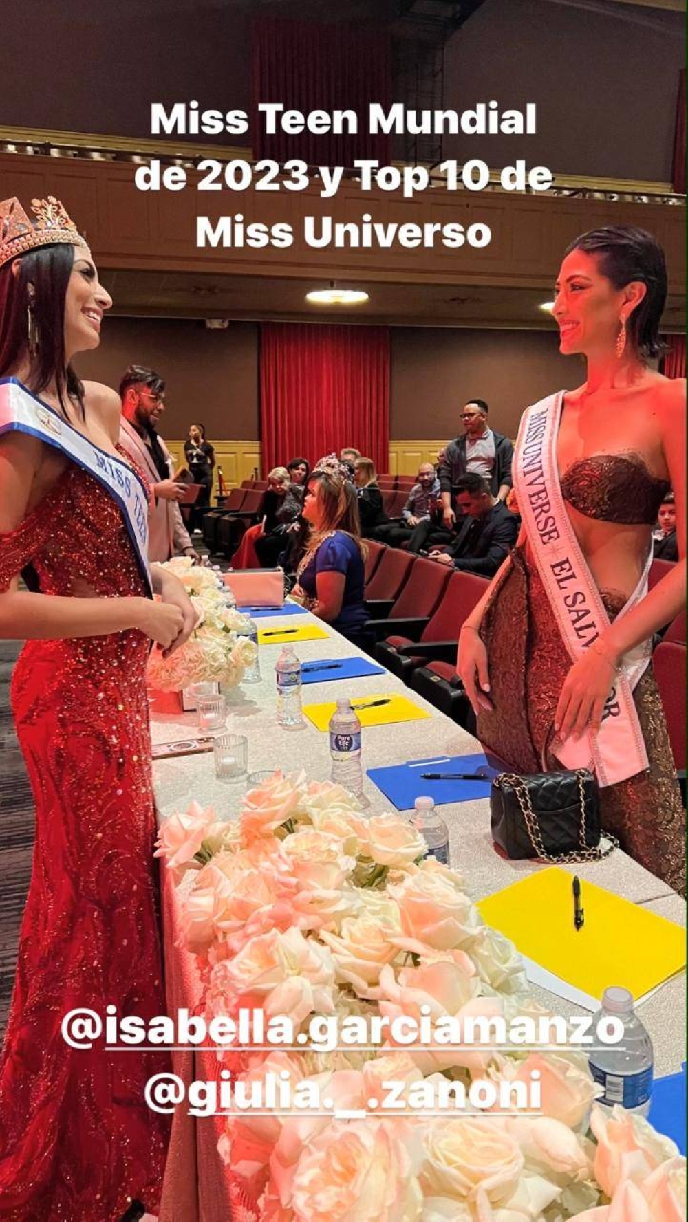 El encuentro de dos reinas salvadoreñas: Giulia e Isanbella.