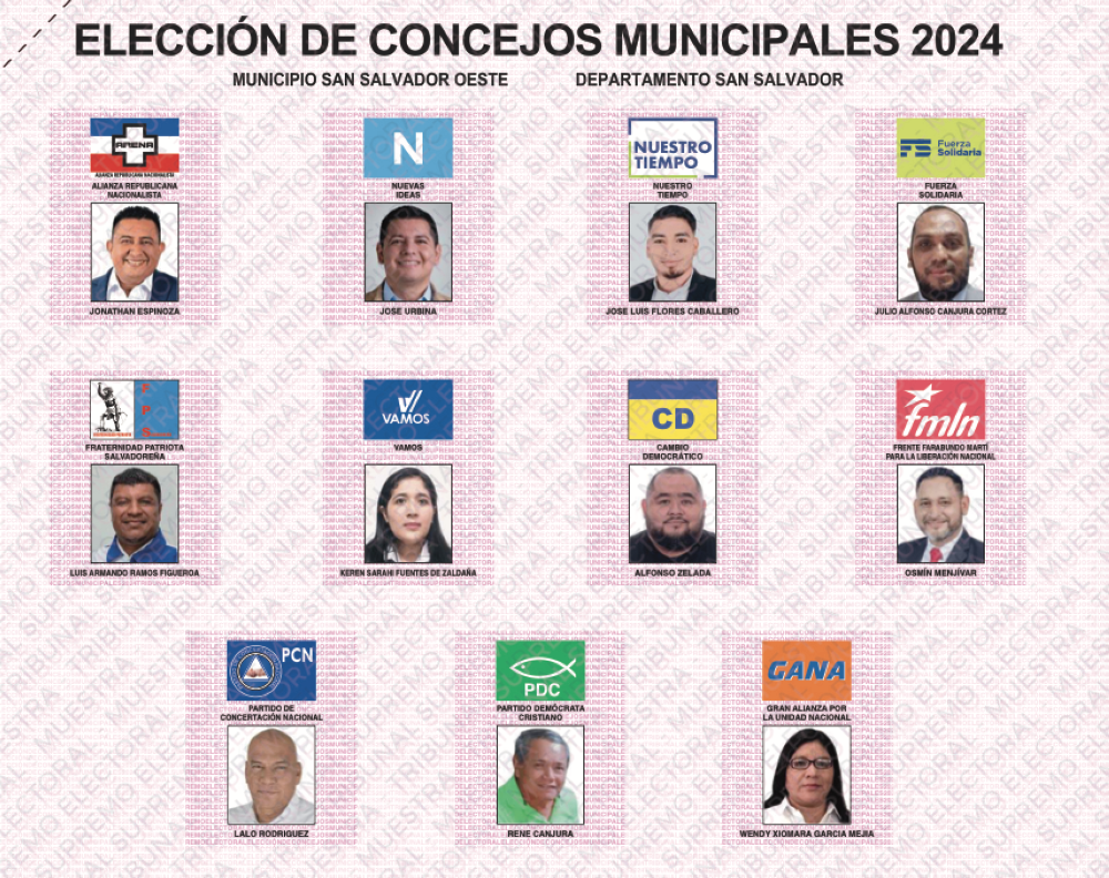 Los 11 candidatos de San Salvador Oeste:  Apopa y Nejapa.