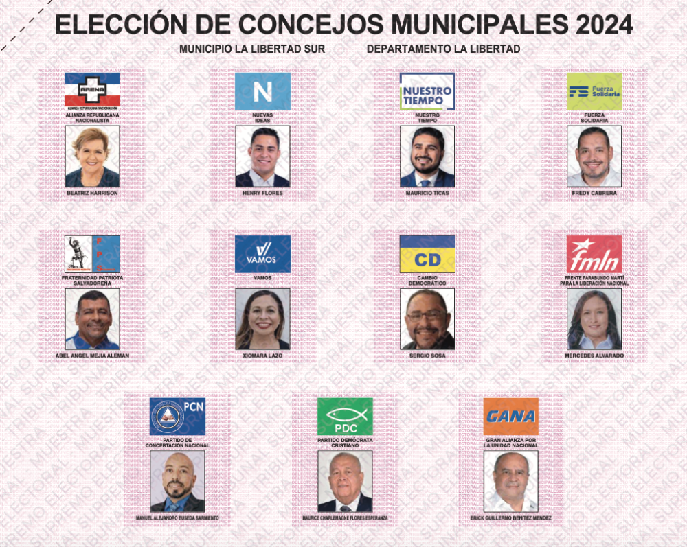 Los 11 candidatos que aspiran a gobernar La Libertad Sur. Incluye distritos de Comasagua y Santa Tecla.