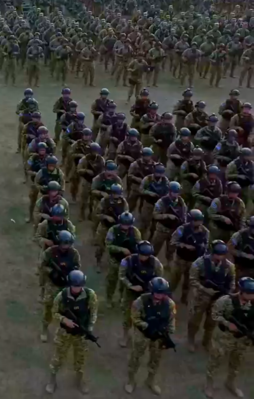 Parte del video del despliegue militar compartido por el presidente Bukele.