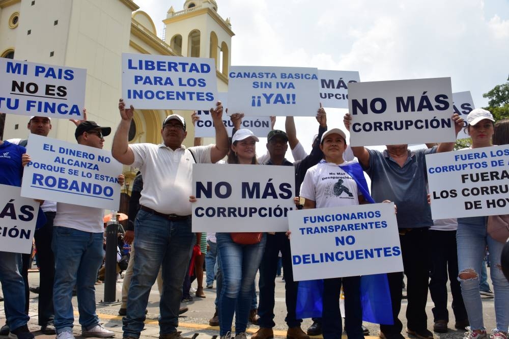 El Partido Vamos se sumó a los reclamos en contra del gobierno en la marcha del 1 de mayo. / Juan Martínez. 