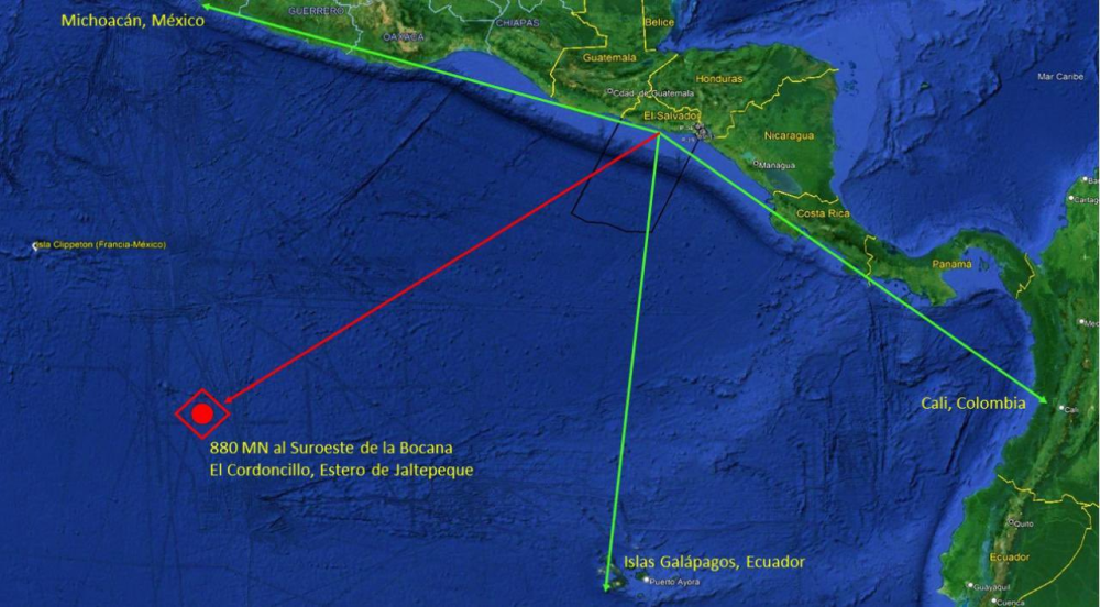 El récord de la distancia de la incautación subió de 972 a 1,630 kilómetros.