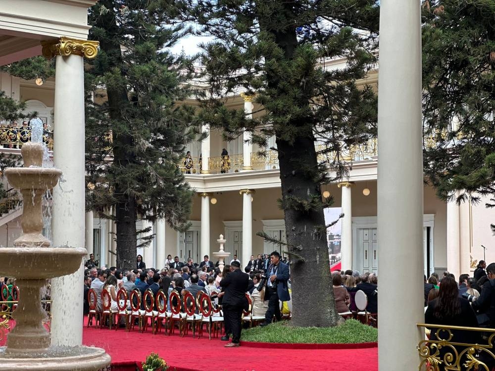 El Palacio Nacional fue remodelado para la toma de posesión de este 1 de junio de 2024. / Diario El Mundo.