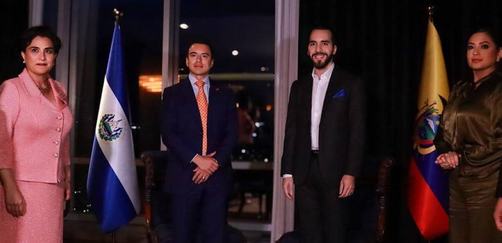 Daniel Noboa, presidente de Ecuador, junto a Nayib Bukele, mandatario salvadoreño. / Gobierno de Ecuador.