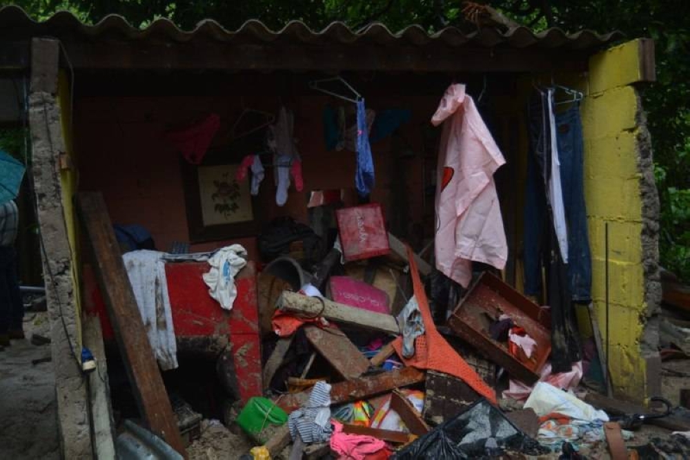 La vivienda de la familia Miranda Argumedo quedó destruida a causa del deslave. / Lisbeth Ayala