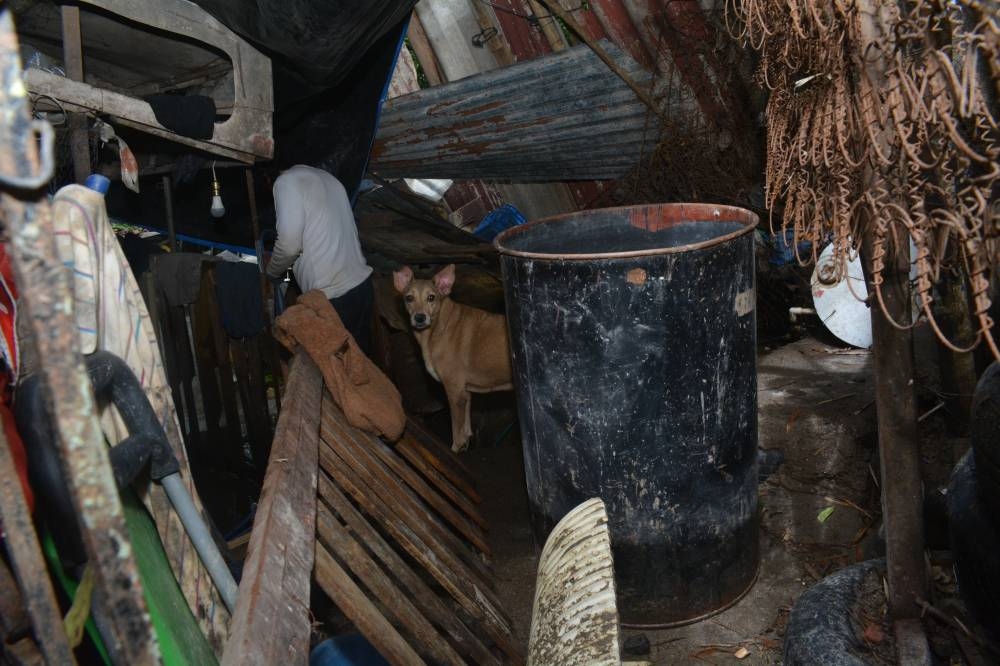 Oneyda y su familia buscan otro lugar para reconstruir el refugio. Lisbeth Ayala