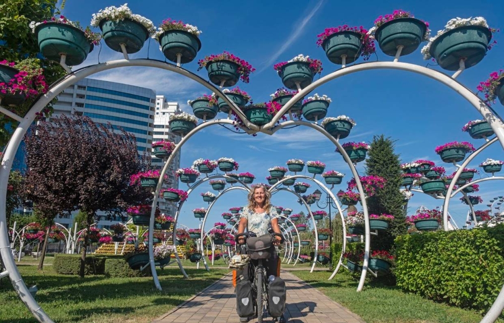 La holandesa Marica van der Meer es la guía de esta vuelta al mundo en bicicleta. / Cortesía.