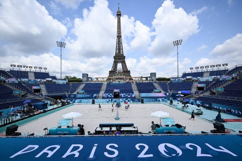 Una vista panorámica del estadio de la torre Eiffel en París,./AFP 