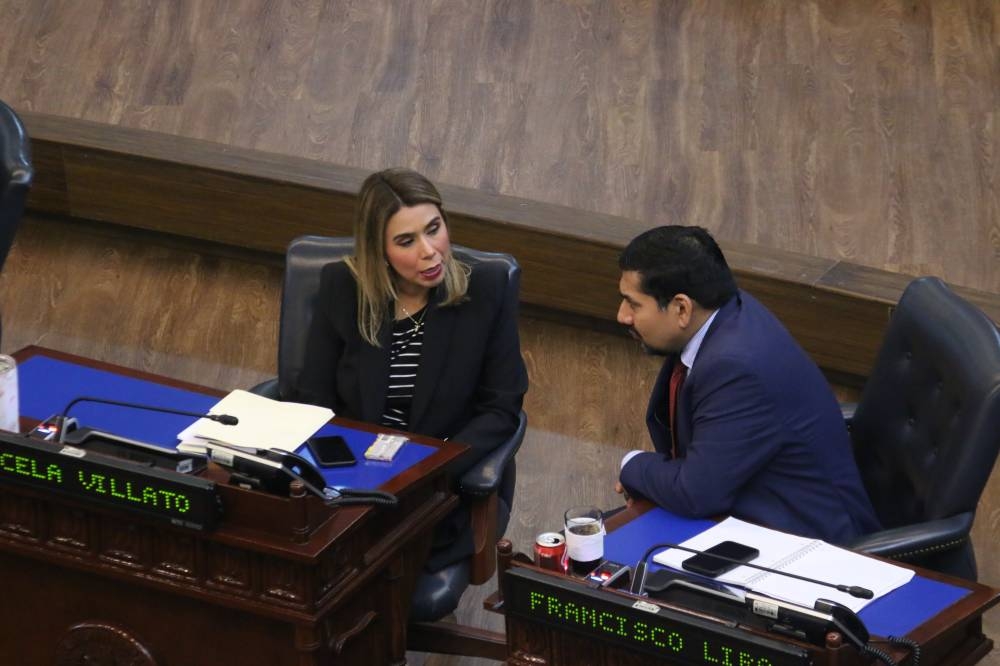 Marcela Villatoro y Francisco Lira, diputados de Arena. / Lisbeth Ayala.,image_description: