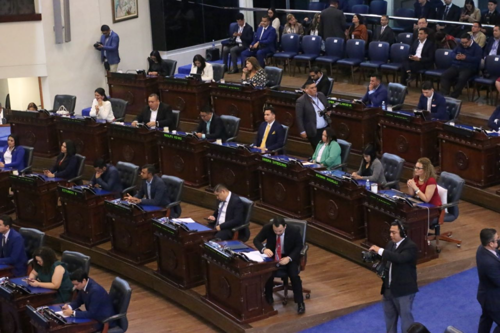 Diputados de Nuevas Ideas y sus aliados reformaron la Ley especial para la regularización de lotificaciones y parcelaciones para uso habitacional sin votos de la oposición. / Lisbeth Ayala.,image_description: