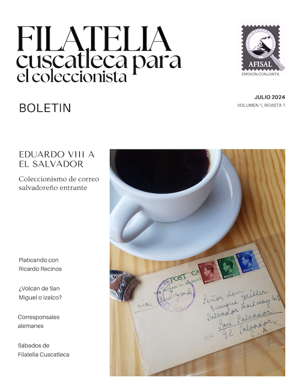 Portada de Filatelia Cuscatleca para Coleccionistas, Julio 2024