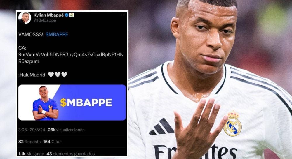 La cuenta de Mbappe fue ultrajada.,image_description: