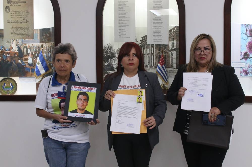 Eneida  Abarca, madre de Carlos Abarca, acompañó al movimiento, en el intento por presentar el escrito a la Comisión de Seguridad. / Lisbeth Ayala.,image_description: