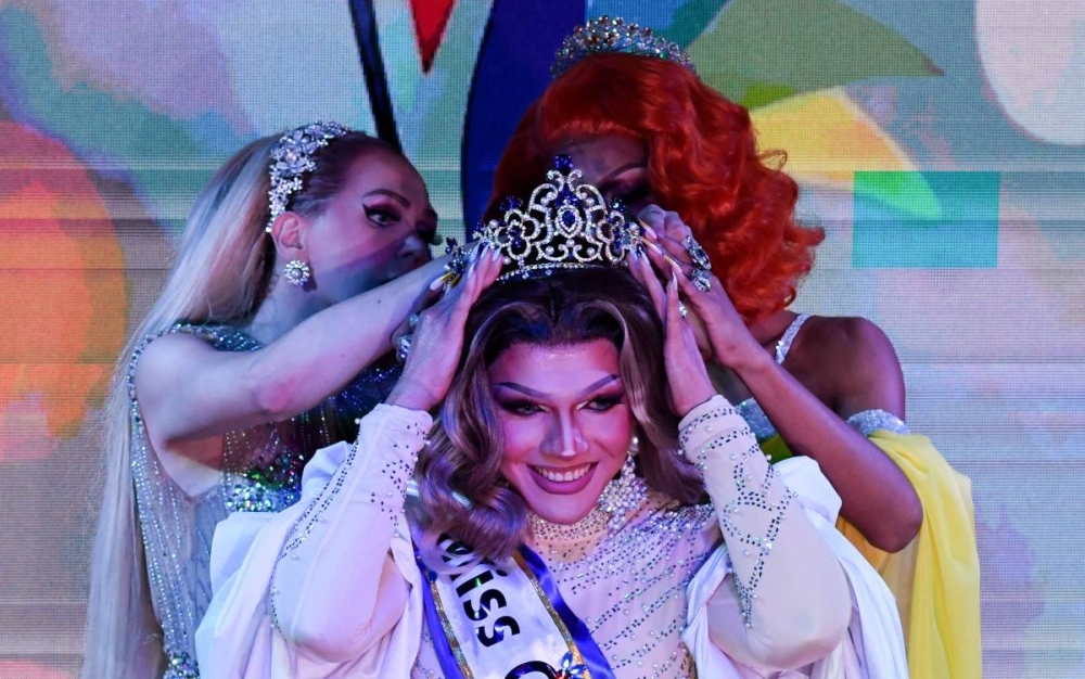 Desire Stregoni fue coronada Miss Gay Costa Rica 2024 este jueves en San José. Photo by Ezequiel BECERRA / AFP,image_description: