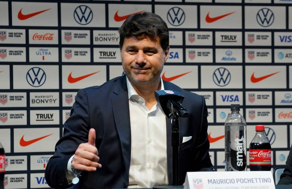 Mauricio Pochettino en su presentación como entrenador de Estados Unidos. / AFP,image_description: