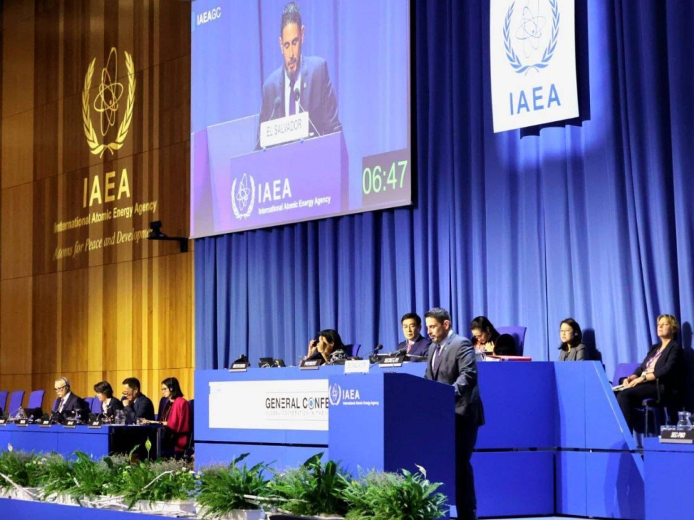 Daniel Álvarez, director general de Energía, Hidrocarburos y Minas, en la Conferencia de la IAEA/ Foto cortesía de Dirección General de Energía, Hidrocarburos y Minas, ,image_description: