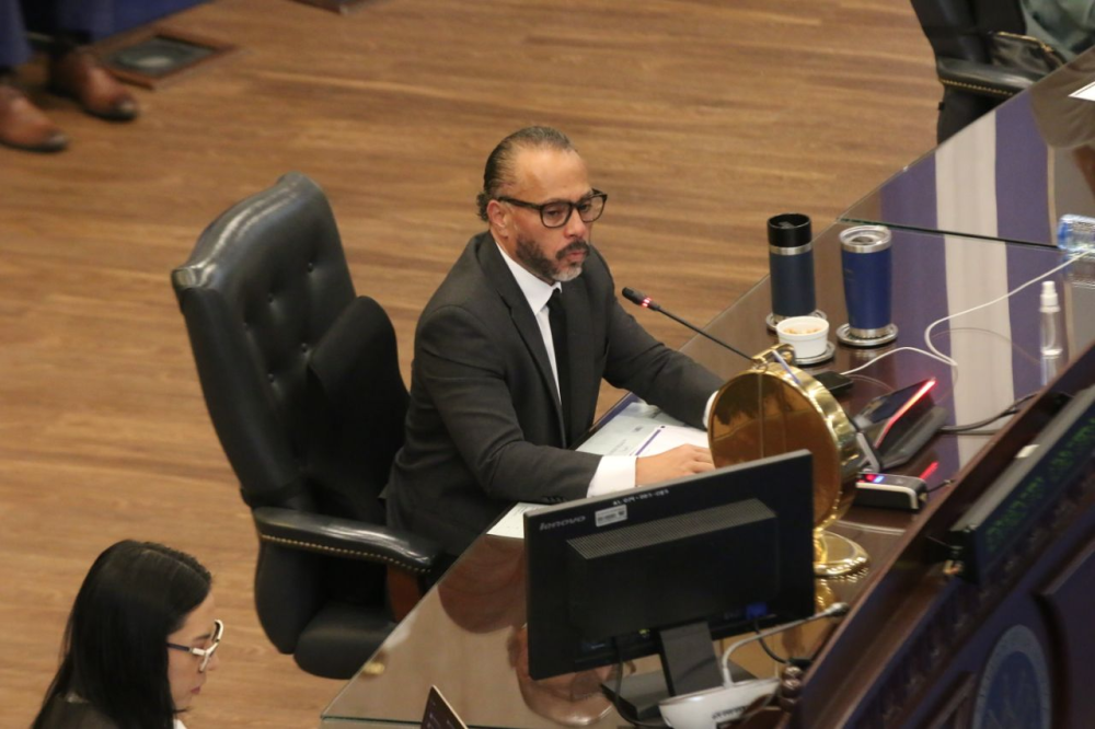 Ernesto Castro, presidente de la Asamblea Legislativa, el martes 17 de septiembre. / Lisbeth Ayala.,image_description: