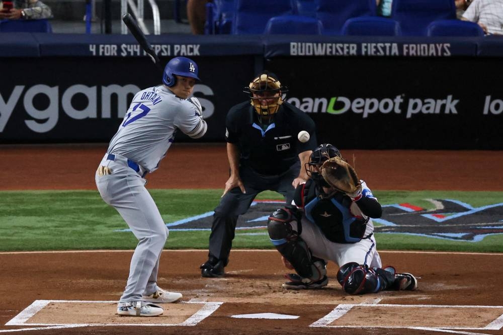 Shohei Ohtani, de Los Angeles Dodgers, en plena acción. / AFP,image_description:Los Angeles Dodgers v Miami Marlins