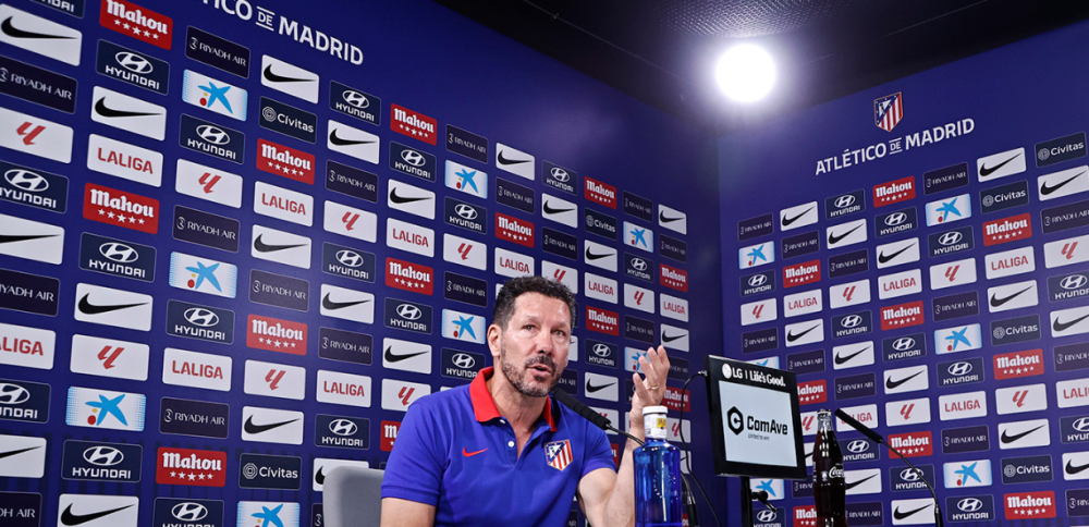 Diego Pablo Simeone, técnico del Atlético de Madrid/ Fotografía tomada de la cuenta de X de Atlético de Madrid.,image_description: