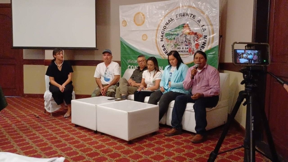 Ayer, la Mesa Nacional Frente a la Minería Metálica ofreció un informe de persecución contra ambientalistas. / Jessica Guzmán .,image_description: