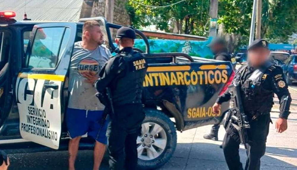 Juan Valladares, salvadoreño capturado en un operativo antipandillas. / PNC de Guatemala,image_description: